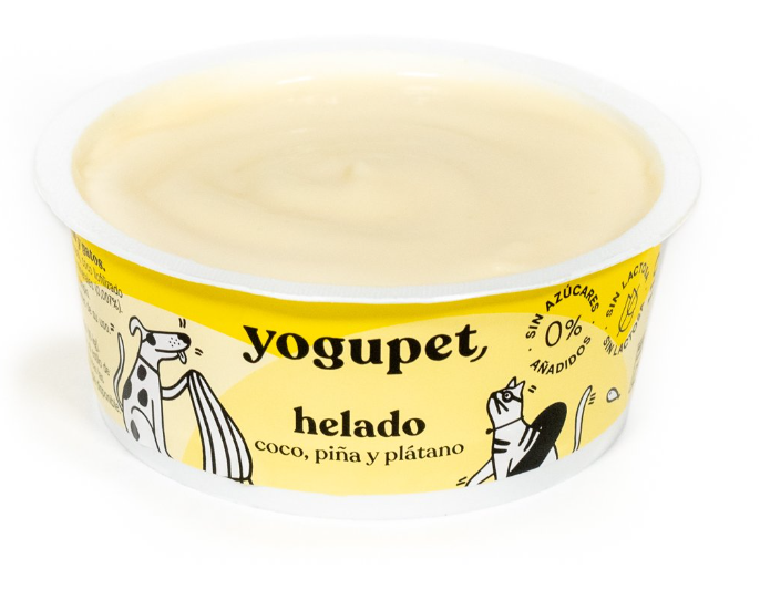 Xeado de ananás, plátano e coco