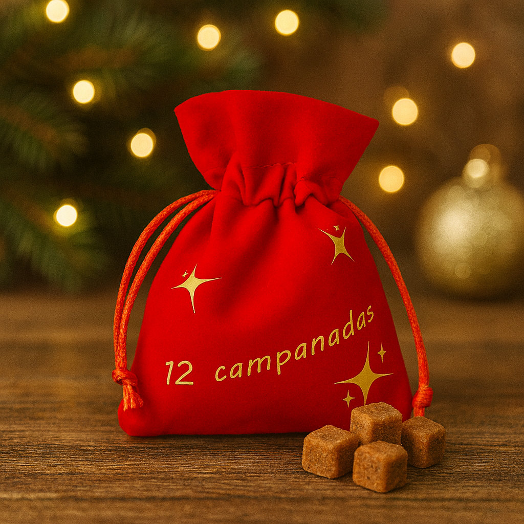 Saquiño 12 campanadas. O primeiro bico do ano