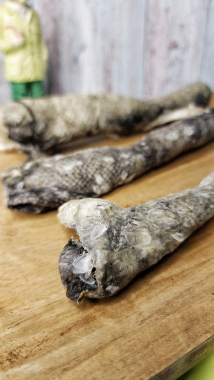 Pel de peixe deshidratada